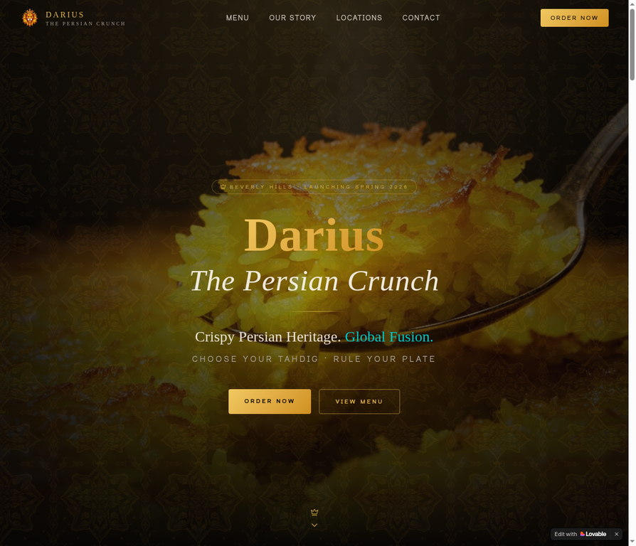 Darius: The Persian Crunch website screenshot