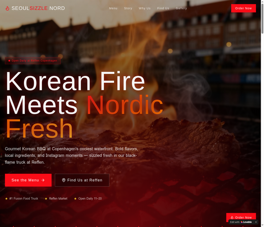 SeoulSizzle Nord website screenshot