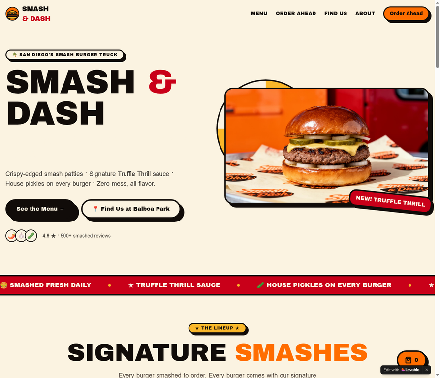 Smash & Dash website screenshot